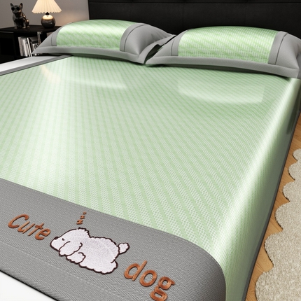 91家纺网 家纺一手货源 找家纺 （总）孩子王家纺2025新款轻柔丝凉席冰丝席-可爱小狗