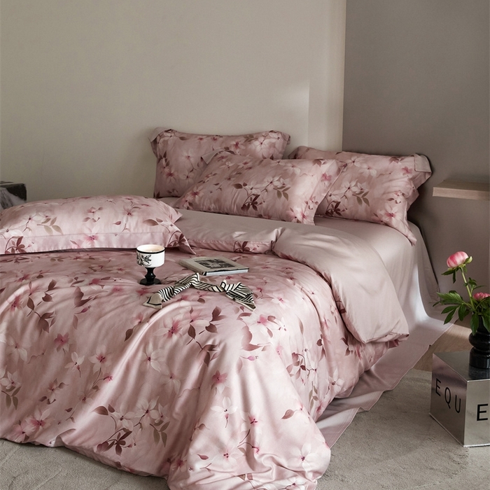 91家纺网 家纺一手货源 找家纺 金奇达2025新款【艺术花卉】-茧养莱赛尔四件套（标准号全网控价（折后券后）不低于228元） 娜塔莎