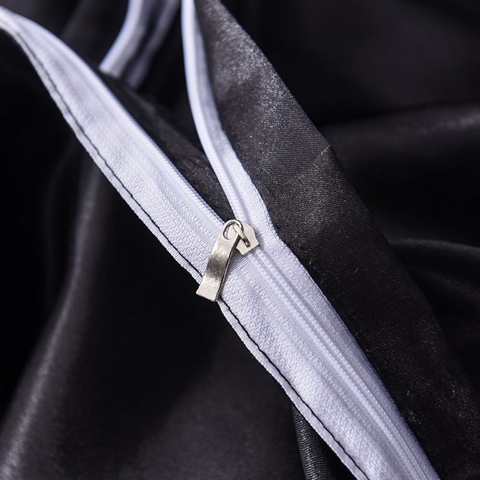 91家纺网 家纺一手货源 找家纺 经年 2025年特价款丝绸水洗冰丝四件套-单床单 直播爆款 黑色