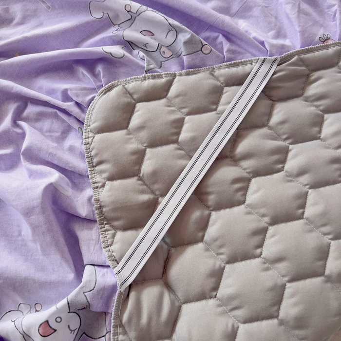 91家纺网 家纺一手货源 找家纺 情煊家纺 2025新款全棉印花小清新夹棉枕套 库洛米