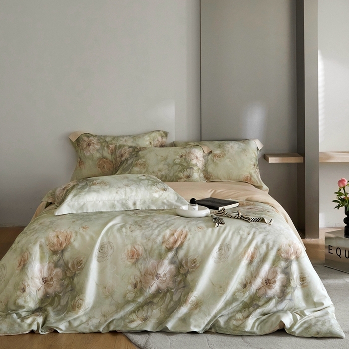 91家纺网 家纺一手货源 找家纺 金奇达2025新款【艺术花卉】-茧养莱赛尔四件套（标准号全网控价（折后券后）不低于228元） 贝里斯