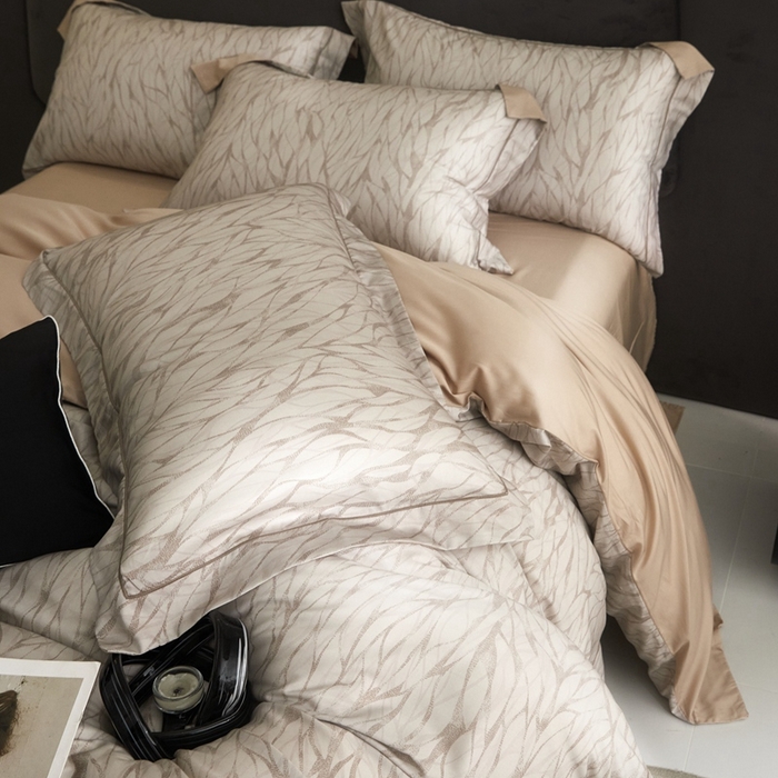 91家纺网 家纺一手货源 找家纺 金奇达2025新款【盛夏流年】-茧养莱赛尔四件套（标准号全网控价（折后券后）不低于258元） 梵高-贝拉金