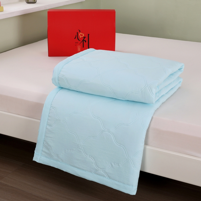 91家纺网 家纺一手货源 找家纺 太阳树家纺 2025水洗棉夏被夏凉被空调被超声波压花礼品直播供应链引流爆款 湖蓝