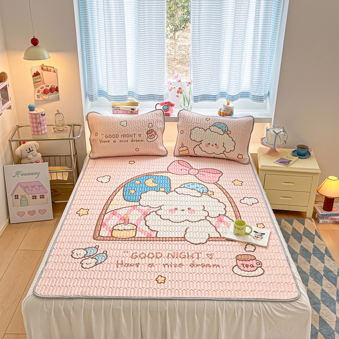 91家纺网 家纺一手货源 找家纺 川悦生活 2025新款大阪凉感丝凉席 晚安夏洛