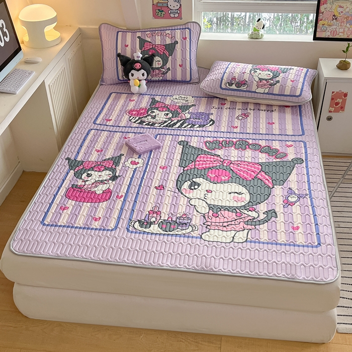 91家纺网 家纺一手货源 找家纺 金爱家 2025新款正版三丽鸥凉感乳胶凉席 购物库洛米