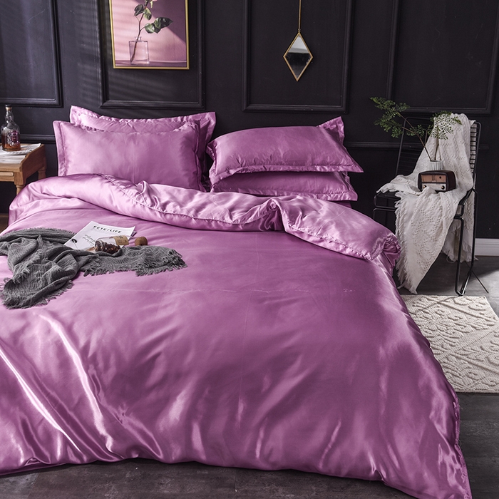 91家纺网 家纺一手货源 找家纺 经年 2025年特价款丝绸水洗冰丝四件套-四件套 直播爆款 豆沙