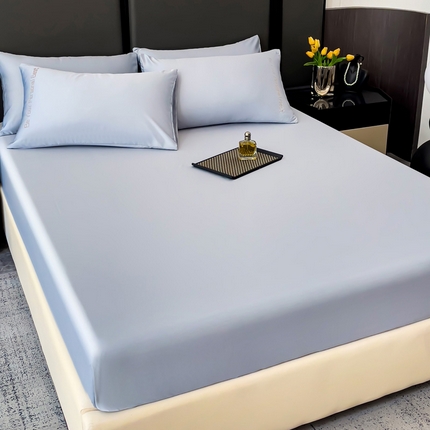 纽缦家纺 2025新款纯色提花冰丝系列床笠单件-单床笠 星空灰