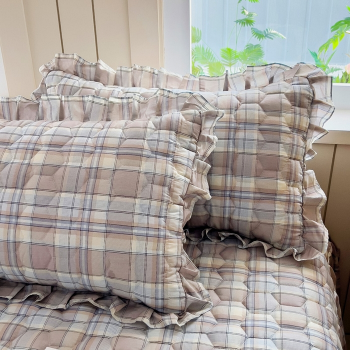 91家纺网 家纺一手货源 找家纺 情煊家纺 2025新款全棉印花小清新夹棉枕套 品质生活