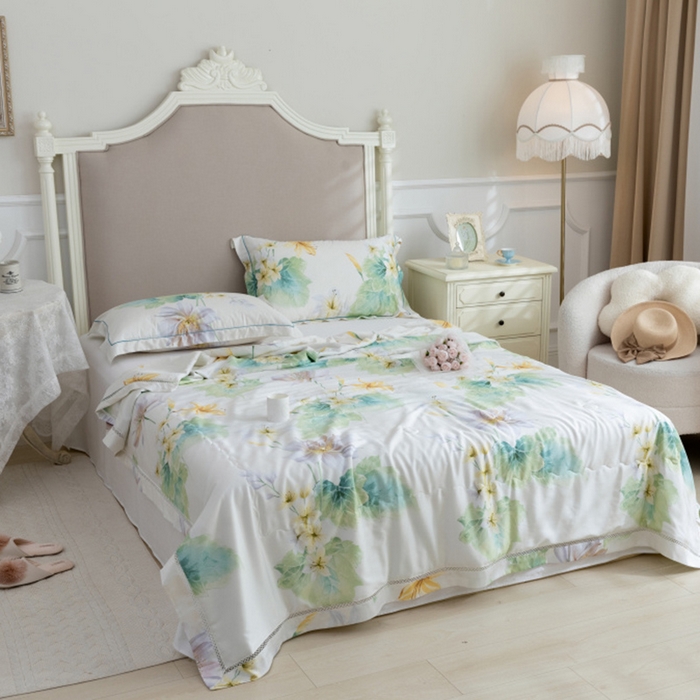 91家纺网 家纺一手货源 找家纺 棉生活家纺 2025新款春夏莫代尔天丝夏被 倾城米