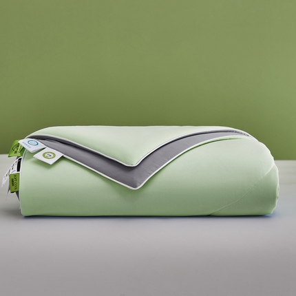 91家纺网 家纺一手货源 找家纺 巴宝路 2025新款castor速吸速排凉感夏被-终版（配送包装） 苹果绿-灰