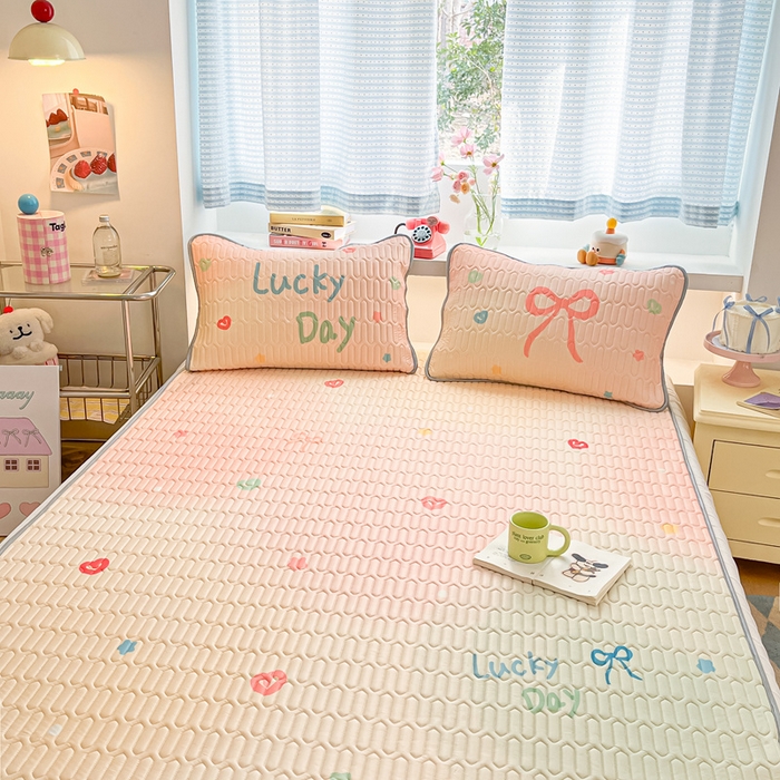 91家纺网 家纺一手货源 找家纺 川悦生活 2025新款大阪凉感丝凉席 香草夏日