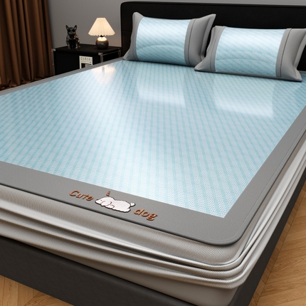 91家纺网 家纺一手货源 找家纺 （总）孩子王家纺2025新款轻柔丝凉席冰丝席-可爱小狗