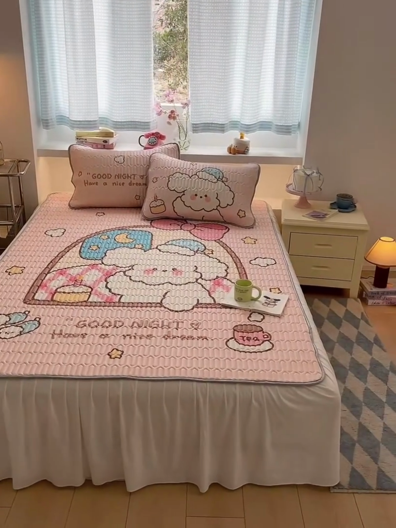 91家纺网 家纺一手货源 找家纺 川悦生活 2025新款大阪凉感丝凉席 晚安夏洛