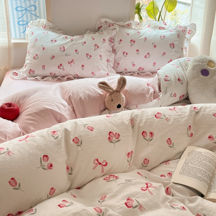 91家纺网 家纺一手货源 找家纺 （总）雨帆家纺2025新款水洗棉印花四件套