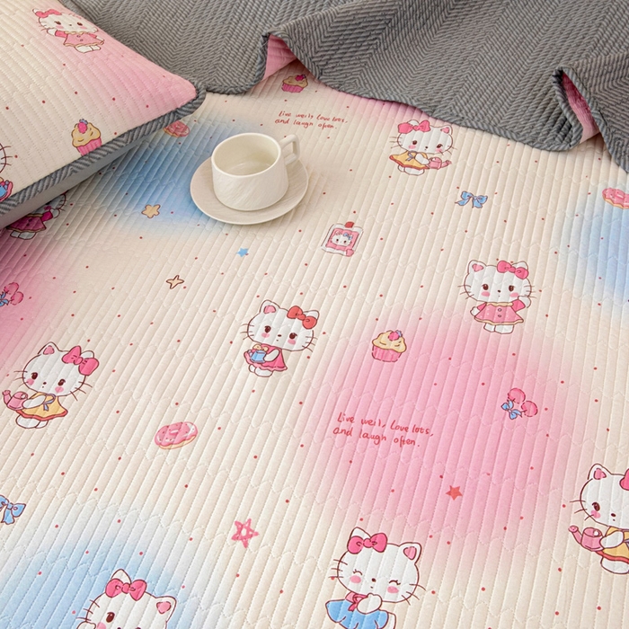 91家纺网 家纺一手货源 找家纺 情煊家纺 2025新款双面全棉夹棉枕套 甜喵