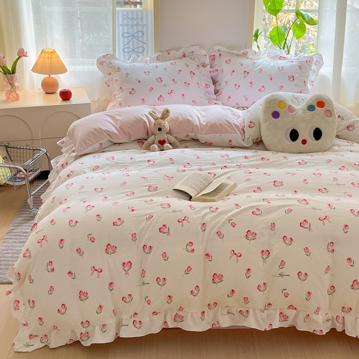 91家纺网 家纺一手货源 找家纺 （总）雨帆家纺2025新款水洗棉印花四件套