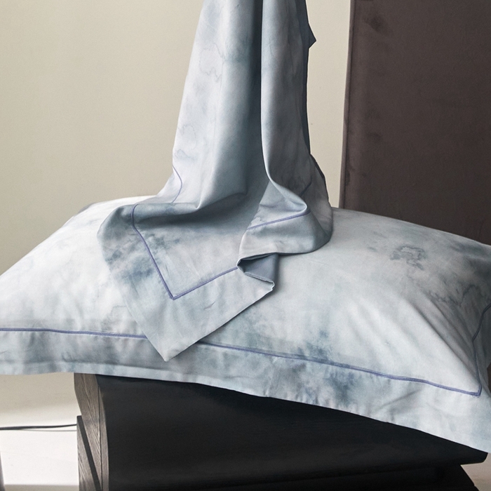 91家纺网 家纺一手货源 找家纺 金奇达2025新款【盛夏流年】-茧养莱赛尔四件套（标准号全网控价（折后券后）不低于258元） 墨尔本-星空蓝