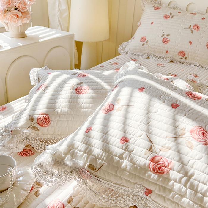 91家纺网 家纺一手货源 找家纺 麒豆豆 2025新款天丝印花床笠 西西里玫瑰