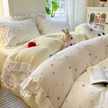 91家纺网 家纺一手货源 找家纺 （总）雨帆家纺2025新款水洗棉印花四件套