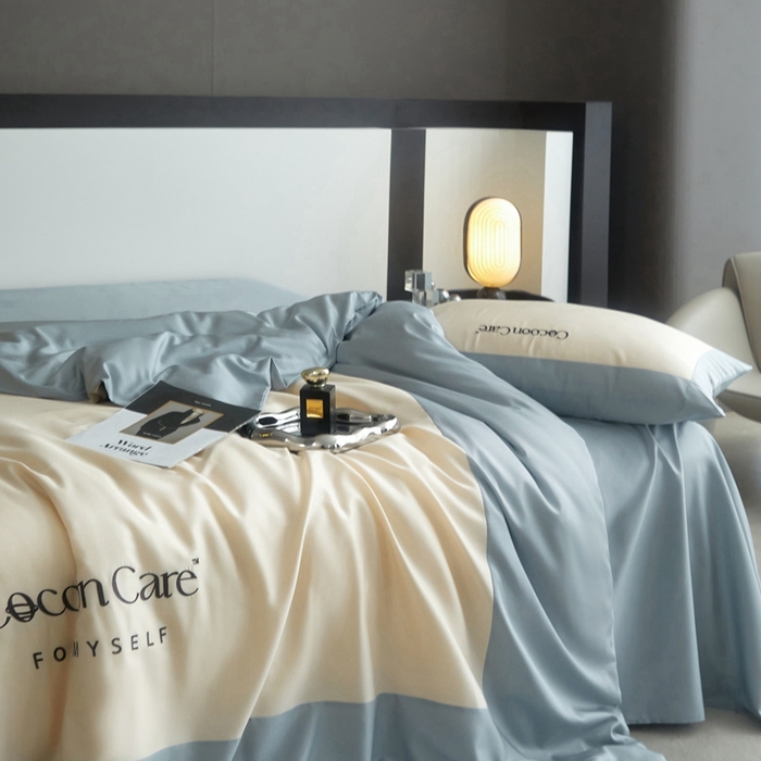 91家纺网 家纺一手货源 找家纺 金奇达2025新款【洛伊】-茧养莱赛尔四件套（标准号全网控价（折后券后）不低于258元） 洛伊-风铃兰