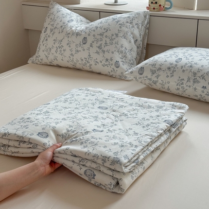 91家纺网 家纺一手货源 找家纺 莱登卡奴 2025新款A类全棉双层纱100%棉花芯夏被 芙栖