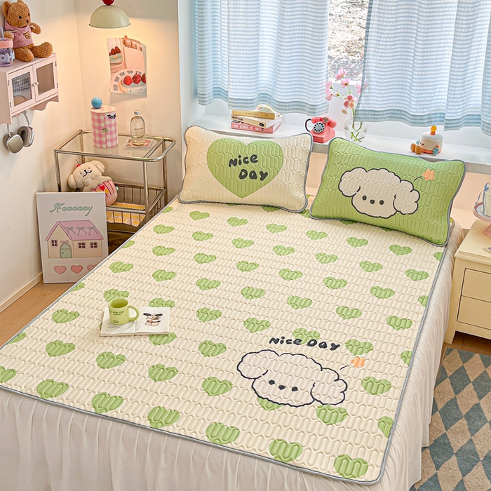 91家纺网 家纺一手货源 找家纺 川悦生活 2025新款大阪凉感丝凉席 薄荷小汪