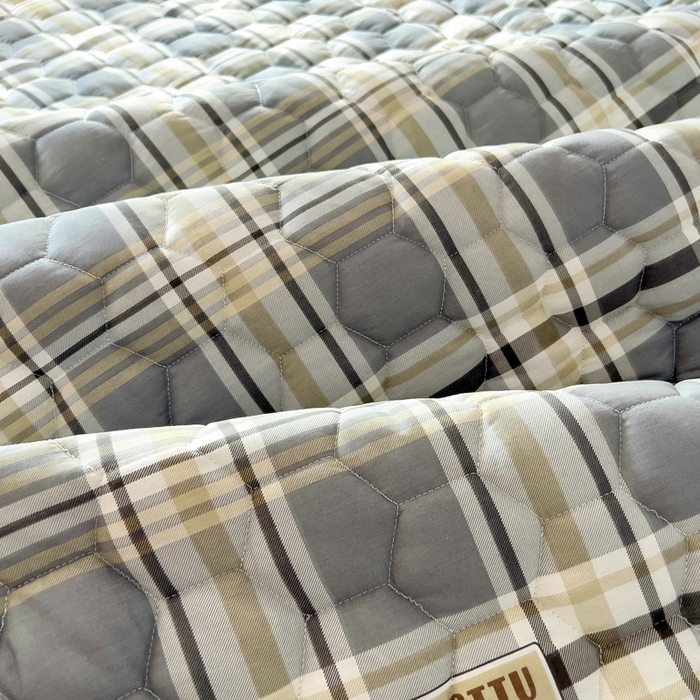 91家纺网 家纺一手货源 找家纺 情煊家纺 2025新款全棉印花小清新夹棉枕套 伯格灰