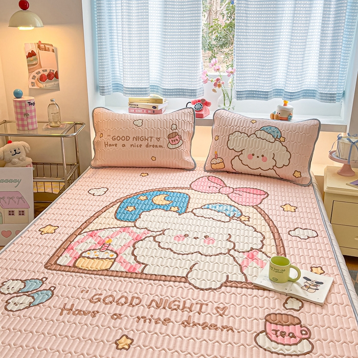 91家纺网 家纺一手货源 找家纺 川悦生活 2025新款大阪凉感丝凉席 晚安夏洛