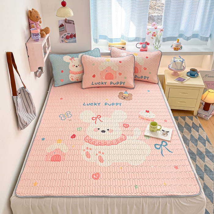 91家纺网 家纺一手货源 找家纺 川悦生活 2025新款大阪凉感丝凉席 蜜心奶团