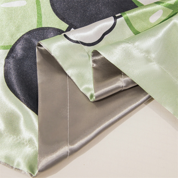 91家纺网 家纺一手货源 找家纺 梦舒羽 2025新款可水洗冰丝卡通枕套宿舍48x74cm单人凉爽枕头套 熊猫宝贝