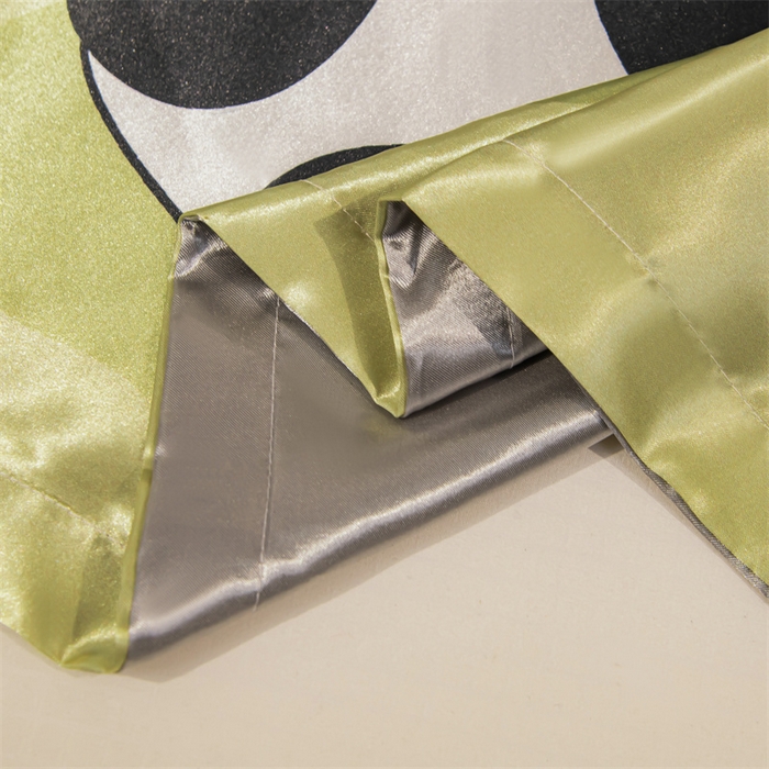 91家纺网 家纺一手货源 找家纺 圣比熊 2025新款可水洗冰丝卡通枕套宿舍48x74cm单人凉爽枕头套 快乐熊猫