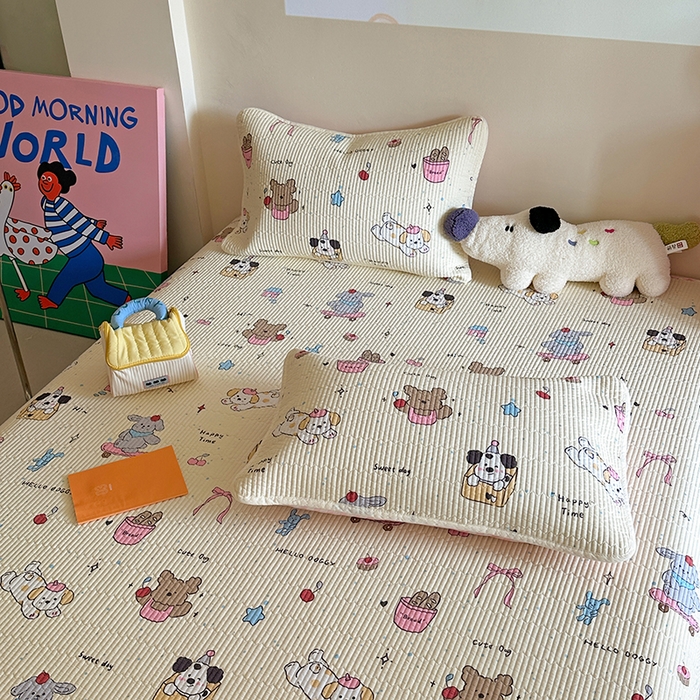 91家纺网 家纺一手货源 找家纺 （总）麦伦家居 2025新款高温砂洗全棉床盖印花床盖