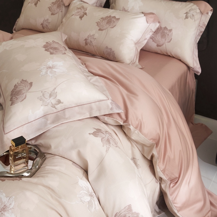 91家纺网 家纺一手货源 找家纺 金奇达2025新款【盛夏流年】-茧养莱赛尔四件套（标准号全网控价（折后券后）不低于258元） 伊莲娜