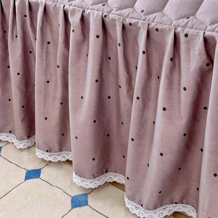 91家纺网 家纺一手货源 找家纺 情煊家纺 2025新款全棉印花小清新夹棉枕套 紫圆点