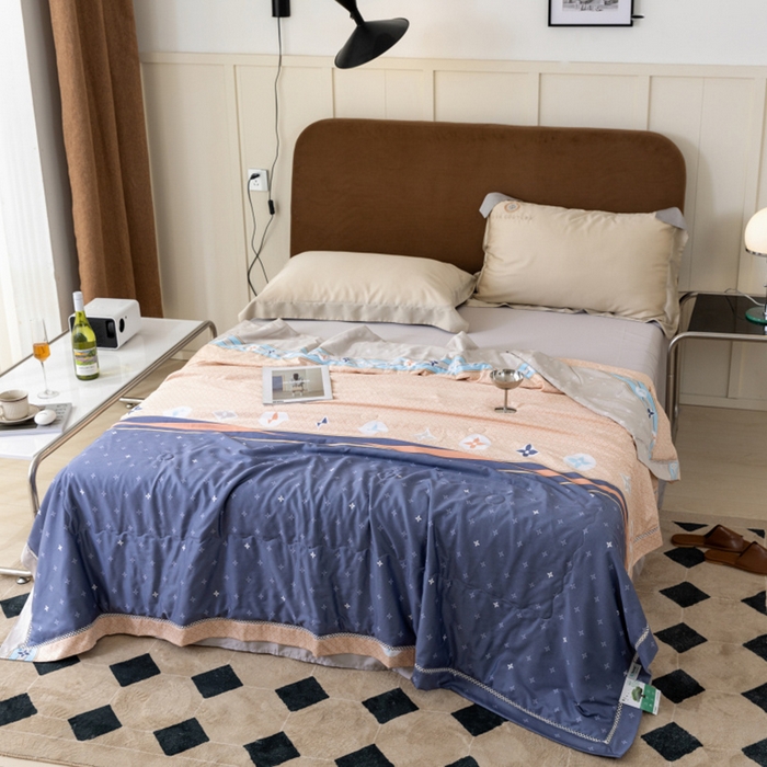 91家纺网 家纺一手货源 找家纺 棉生活家纺 2025新款春夏莫代尔天丝夏被 戴斯桔