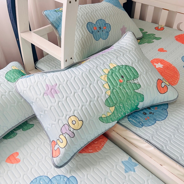 91家纺网 家纺一手货源 找家纺 小虾米 2025乳胶凉席上下床床笠 小恐龙兰