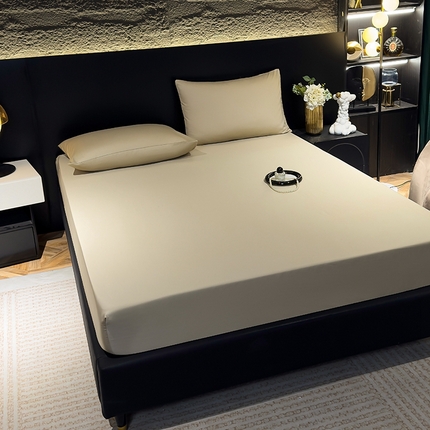 91家纺网 家纺一手货源 找家纺 （总）氧家2025新款60s贡缎长绒棉纯色随心配系列-床笠