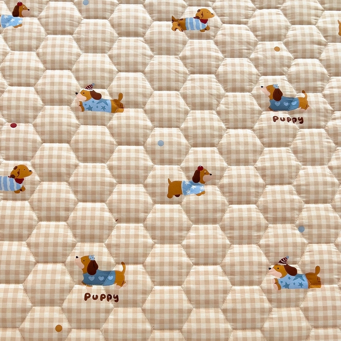 91家纺网 家纺一手货源 找家纺 情煊家纺 2025新款全棉印花小清新夹棉枕套 俏皮狗