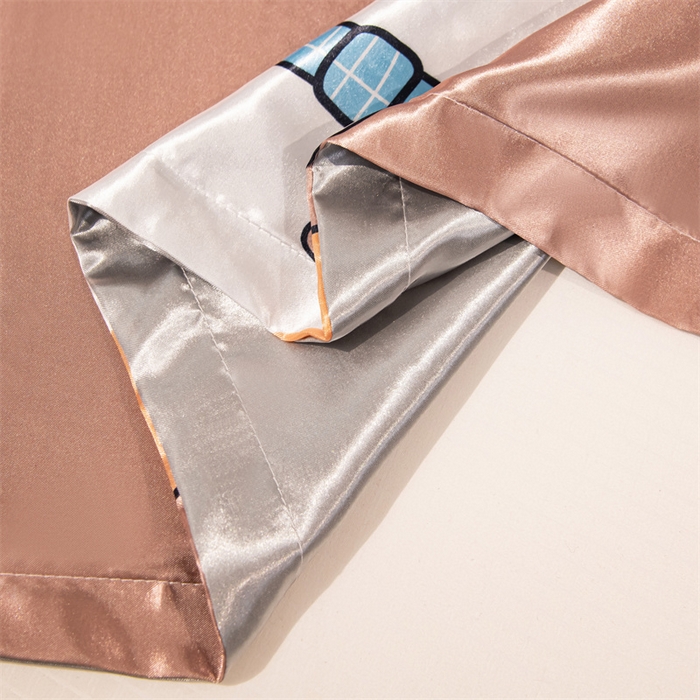 91家纺网 家纺一手货源 找家纺 梦舒羽 2025新款可水洗冰丝卡通枕套宿舍48x74cm单人凉爽枕头套 可爱汪