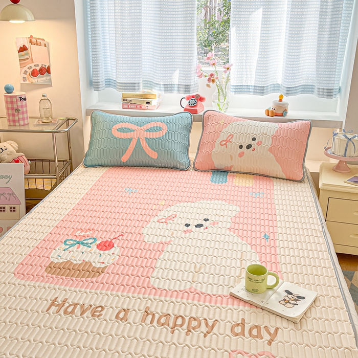 91家纺网 家纺一手货源 找家纺 川悦生活 2025新款大阪凉感丝凉席 莫妮恰