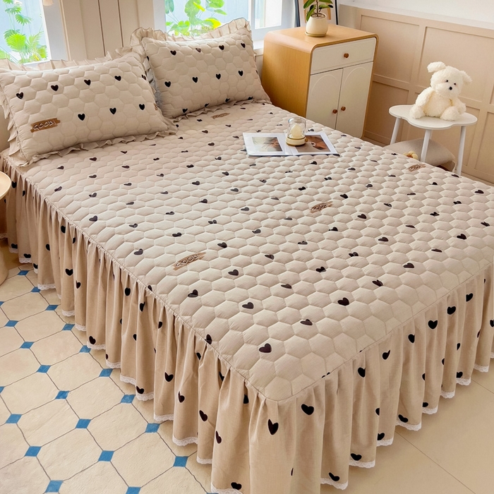 91家纺网 家纺一手货源 找家纺 情煊家纺 2025新款全棉印花小清新夹棉枕套 爱心