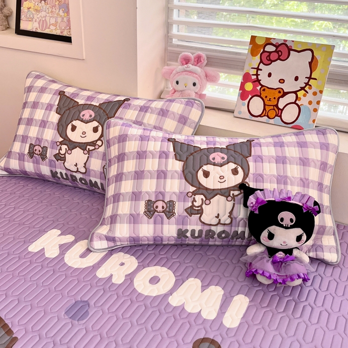 91家纺网 家纺一手货源 找家纺 金爱家 2025新款正版三丽鸥凉感乳胶凉席 钻石库洛米