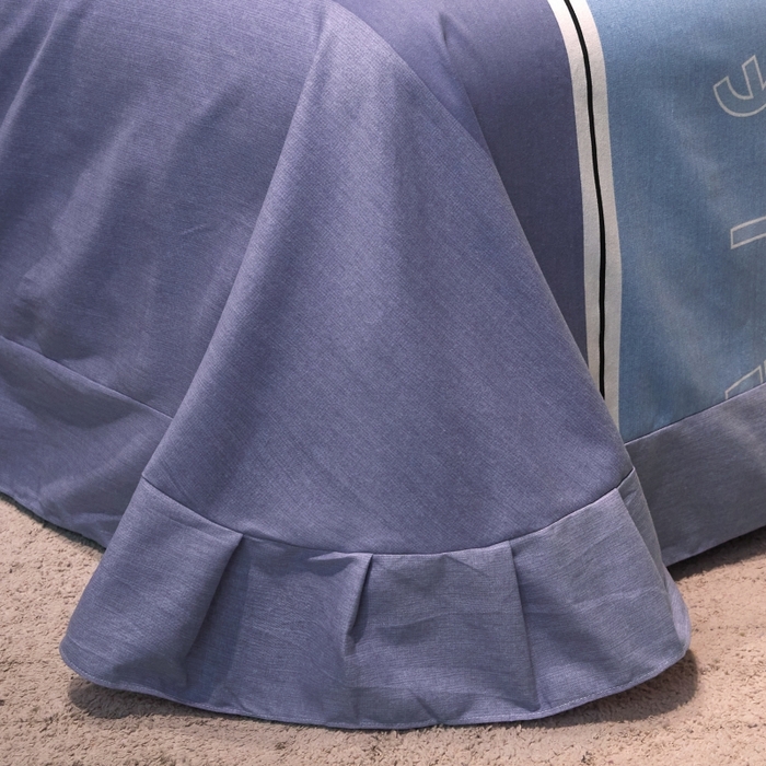 91家纺网 家纺一手货源 找家纺 简约家纺 2025新款全棉磨毛印花单品床单 乐天派灰