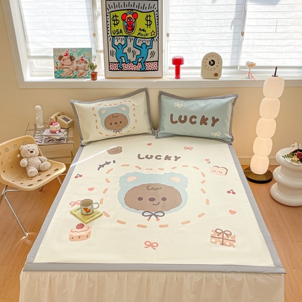 91家纺网 家纺一手货源 找家纺 （总）川悦生活 2025新款大版凉感冰丝席三件套