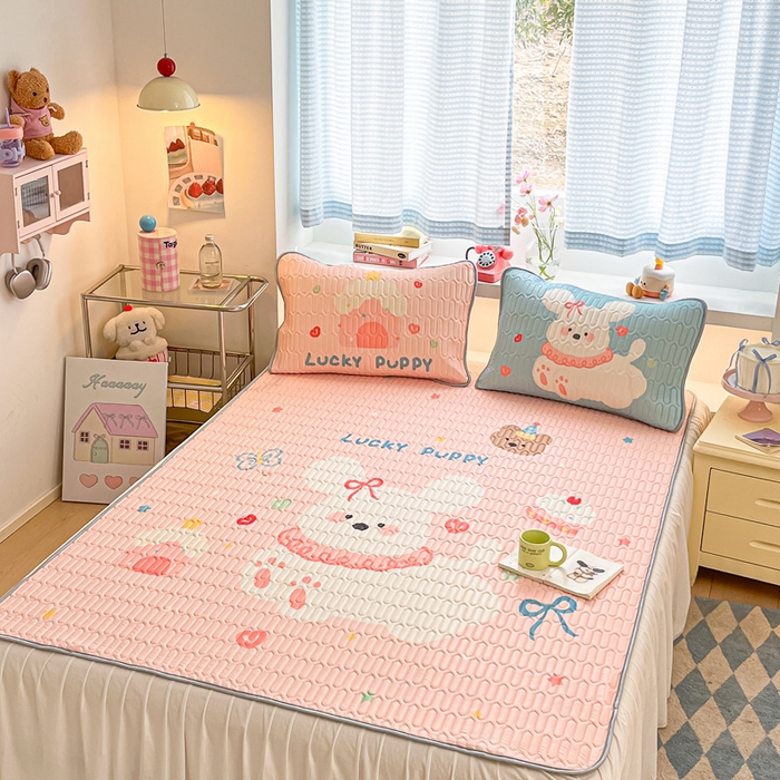 91家纺网 家纺一手货源 找家纺 川悦生活 2025新款大阪凉感丝凉席 蜜心奶团