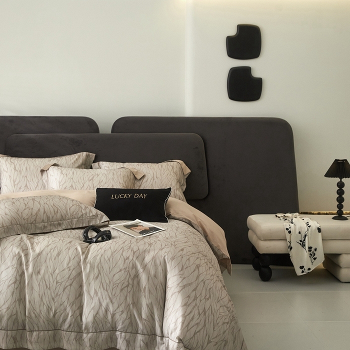 91家纺网 家纺一手货源 找家纺 金奇达2025新款【盛夏流年】-茧养莱赛尔四件套（标准号全网控价（折后券后）不低于258元） 梵高-贝拉金