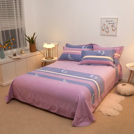 91家纺网 家纺一手货源 找家纺 （总）简约家纺 2025新款全棉磨毛印花单品床单