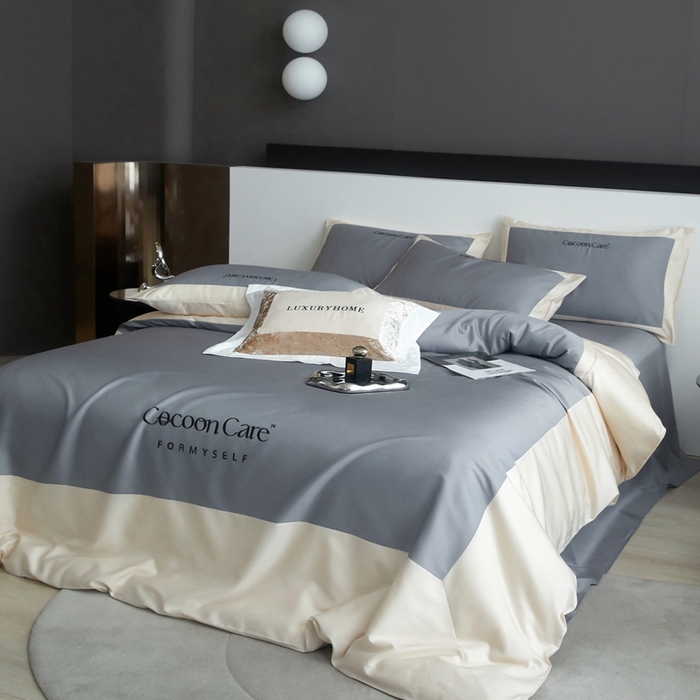 91家纺网 家纺一手货源 找家纺 金奇达2025新款【洛伊】-茧养莱赛尔四件套（标准号全网控价（折后券后）不低于258元） 洛伊-青蓝