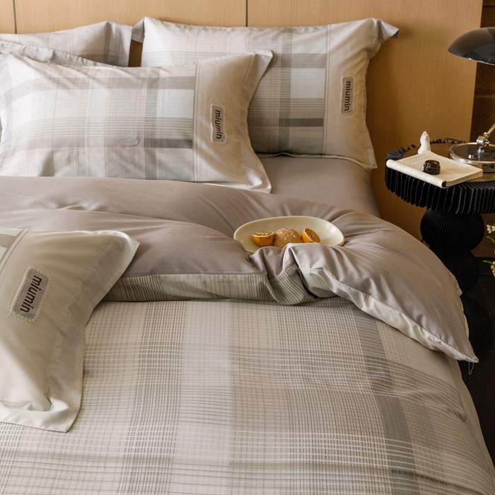 91家纺网 家纺一手货源 找家纺 金奇达2025新款【洛米奥】-轻氧水光天丝棉四件套（标准号全网控价（折后券后）不低于288元） 洛米奥-绿咖