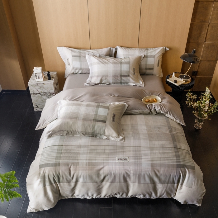 91家纺网 家纺一手货源 找家纺 金奇达2025新款【洛米奥】-轻氧水光天丝棉四件套（标准号全网控价（折后券后）不低于288元） 洛米奥-绿咖